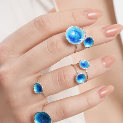 Ring "Sea" blue (9 mm)