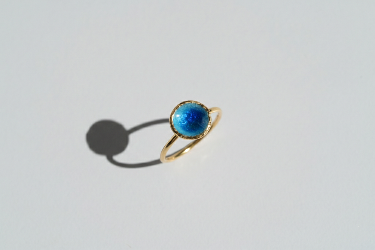 Ring "Sea" blue (9 mm)
