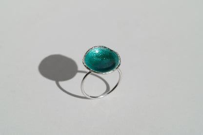 Ring "Sea" emerald (16 mm)