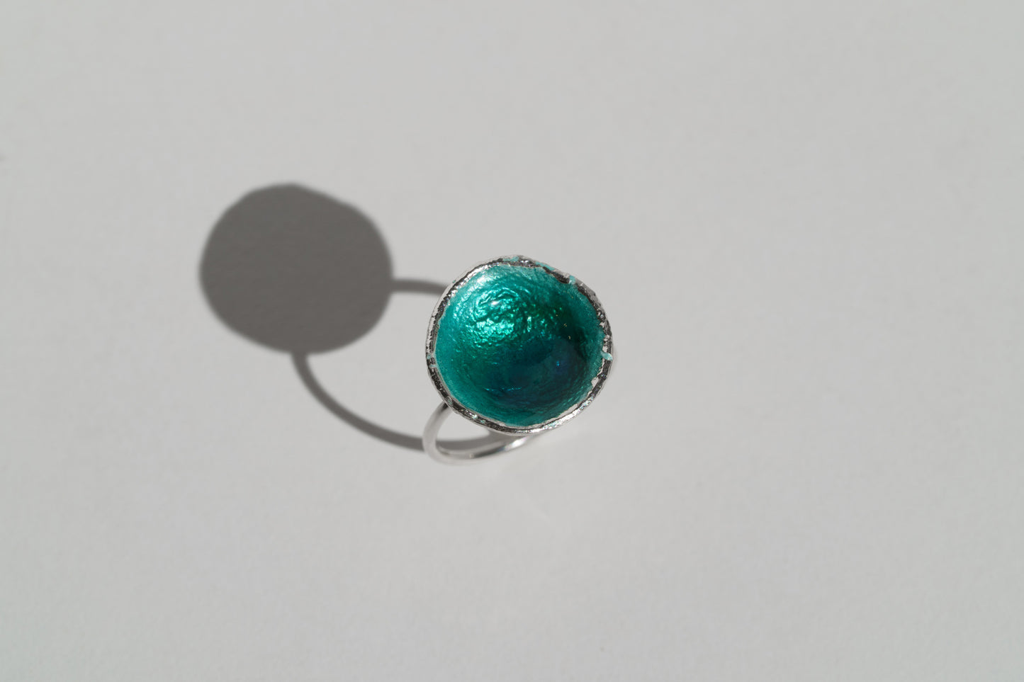 Ring "Sea" emerald (16 mm)