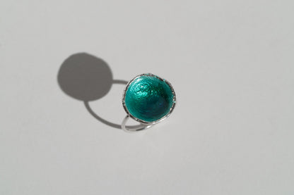 Ring "Sea" emerald (16 mm)