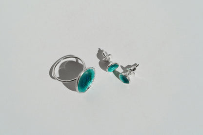 Ring "Sea" emerald (16 mm)