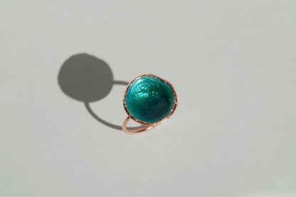 Ring "Sea" emerald (16 mm)