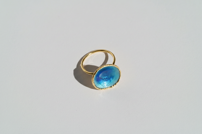Ring "Sea" blue (16 mm)