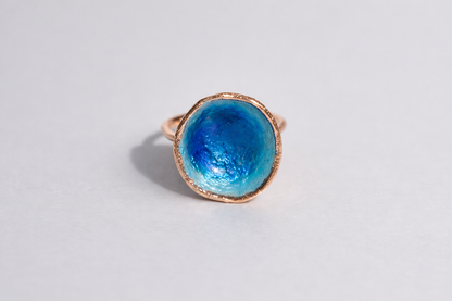 Ring "Sea" blue (16 mm)