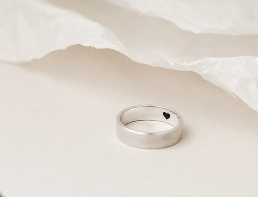 Ring "Secret Heart" (5 mm; black heart)