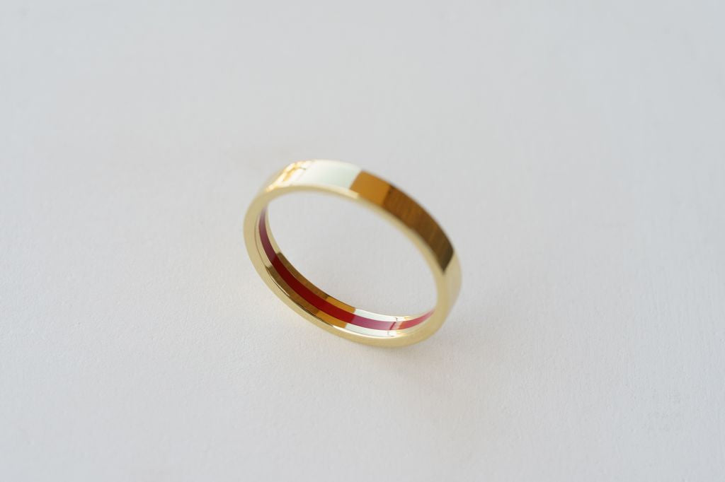 Ring "Secret Stripe" (3 mm) with enamel (different colors to choose from)