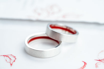 Ring "Secret Stripe" (5 mm) with enamel