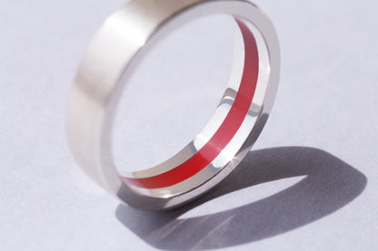 Ring "Secret Stripe" (5 mm) with enamel