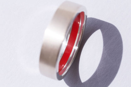 Ring "Secret Stripe" (5 mm) with enamel