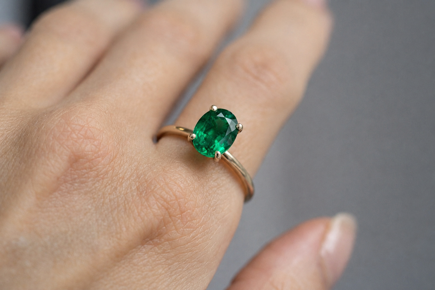 Ring "Shine" (gemstone 6*8 mm)