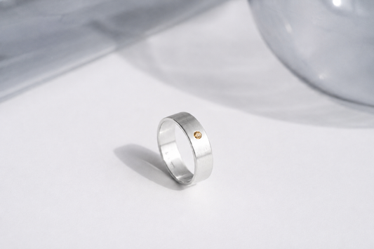 Ring "Simple" (6 mm) with 2 mm Citrine