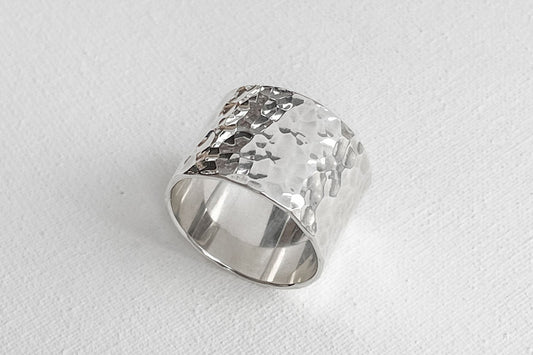 Ring "Simple" (15 mm) hammered