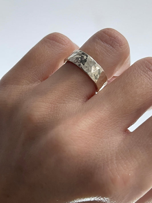 Ring "Simple" (7 mm) hammered