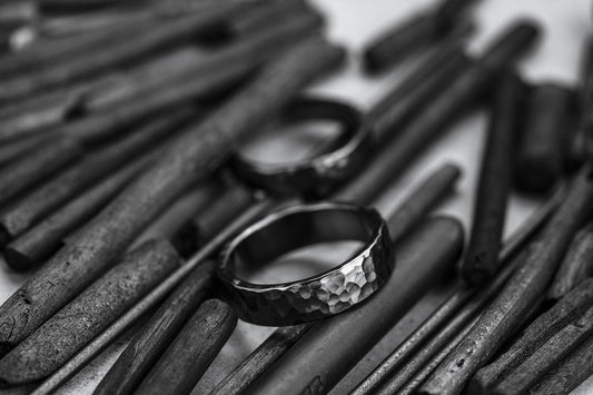 Ring "SIMPLE" (5 mm) forged blackened