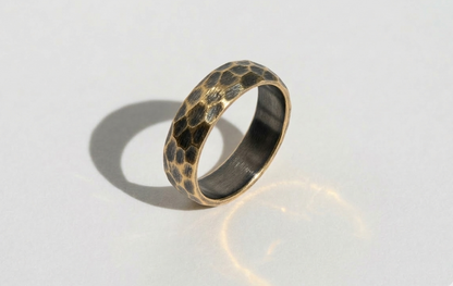 Ring "Small facets" (6 mm) blackened