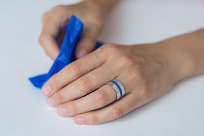 Ring "Stripe" (10 mm) with enamel