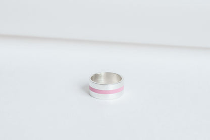 Ring "Stripe" (10 mm) with enamel