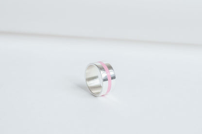Ring "Stripe" (10 mm) with enamel