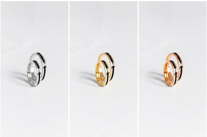 Ring "Stripe" (3 mm) with enamel (different colors to choose from)