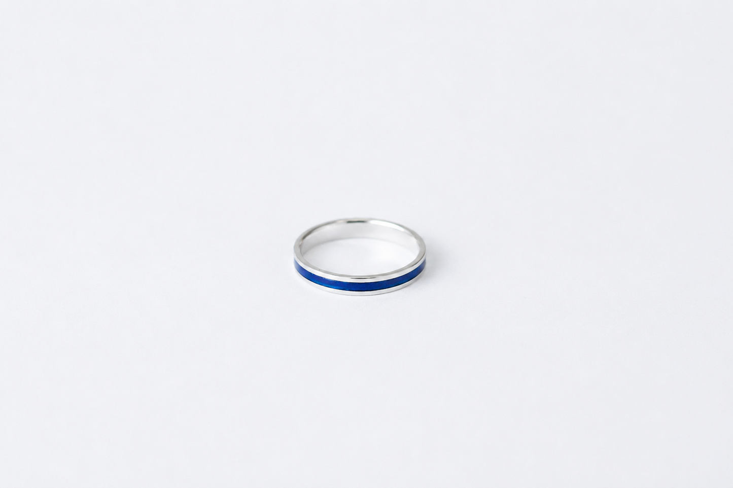 Wedding ring "Stripe" (3 mm) with enamel
