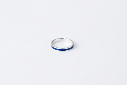 Wedding ring "Stripe" (3 mm) with enamel
