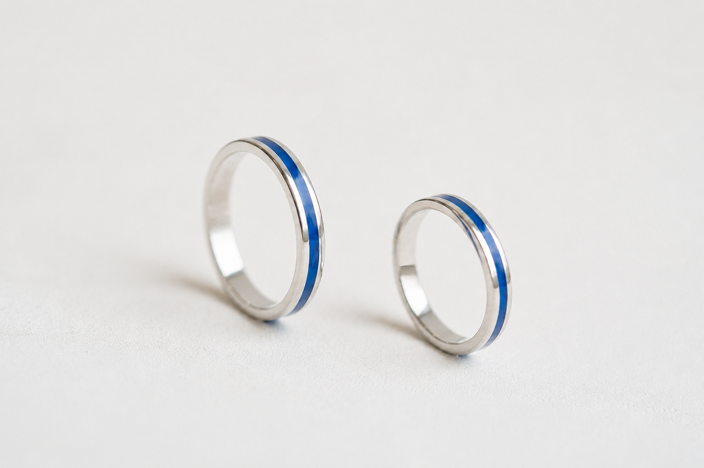 Wedding ring "Stripe" (3 mm) with enamel