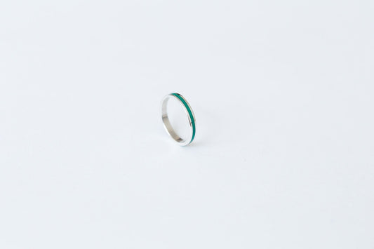 Wedding ring "Stripe" (3 mm) with enamel