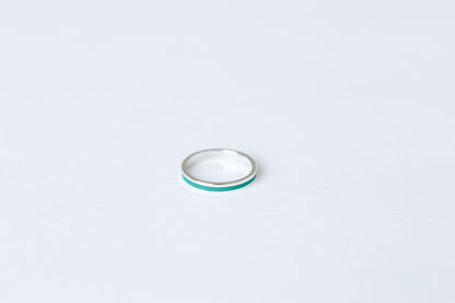 Ring "Stripe" (3 mm) with enamel