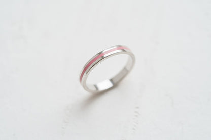 Ring "Stripe" (3 mm) with enamel