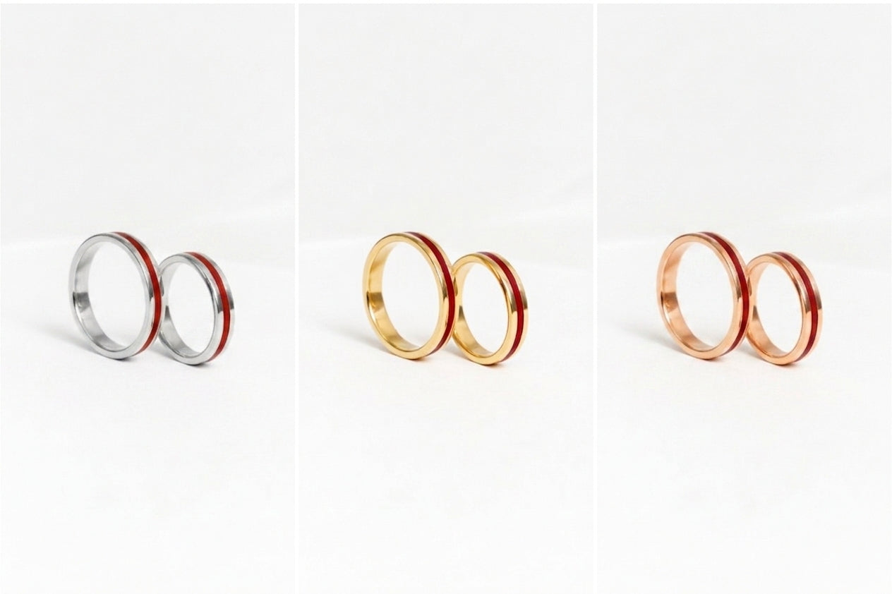 Ring "Stripe" (3 mm) with enamel (different colors to choose from)