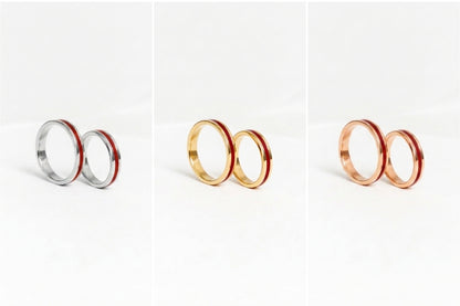 Ring "Stripe" (3 mm) with enamel (different colors to choose from)