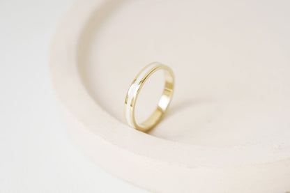 Ring "Stripe" (3 mm) with enamel