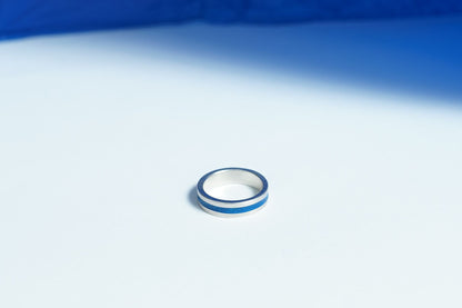 Ring "Stripe" (5 mm) with enamel