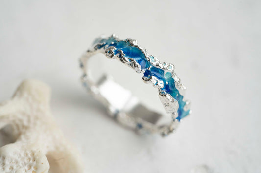 Ring "WAVE" navy-blue (4 mm)