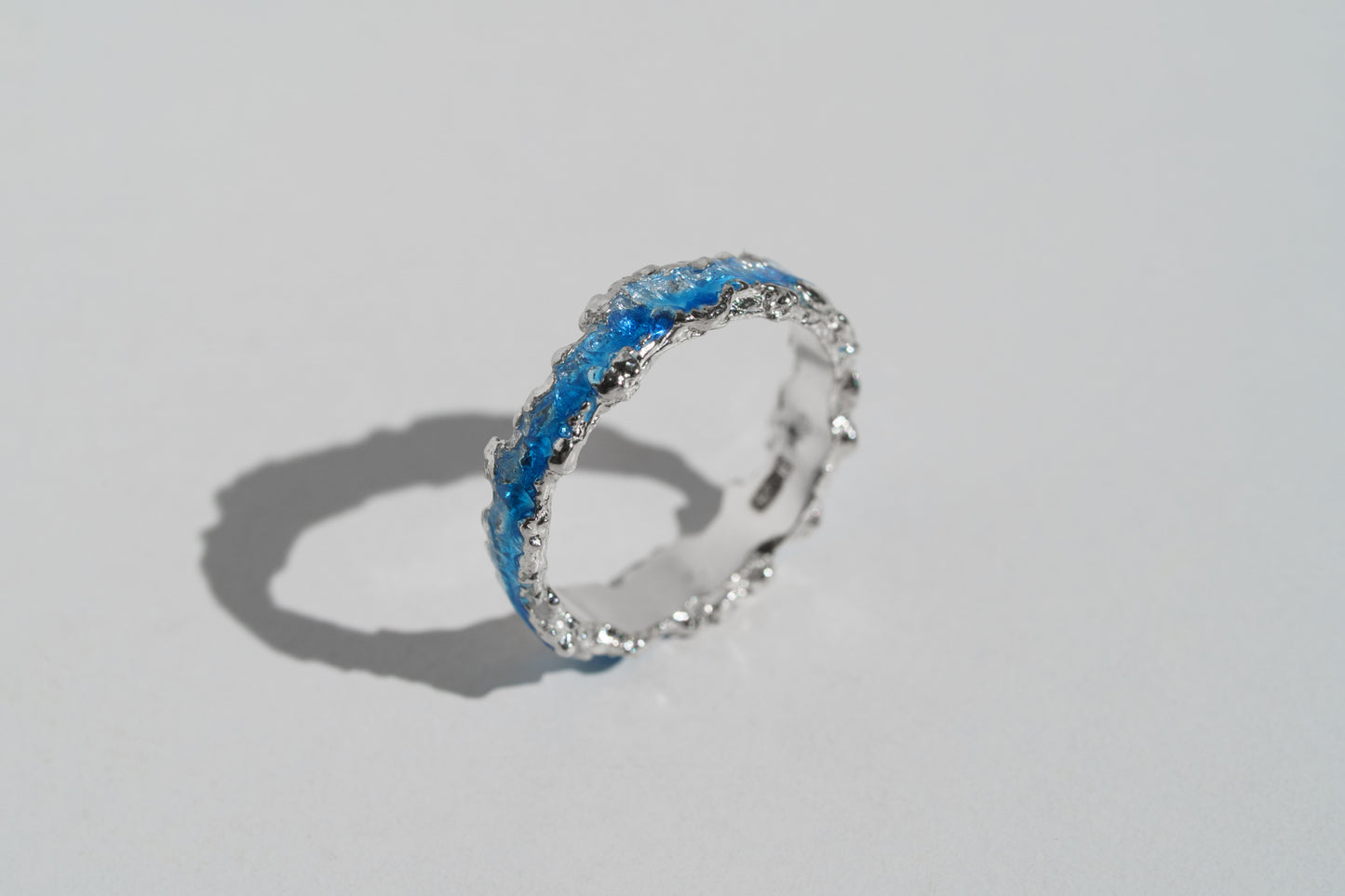 Ring "Wave" blue (4 mm)
