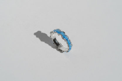 Ring "Wave" blue (4 mm)