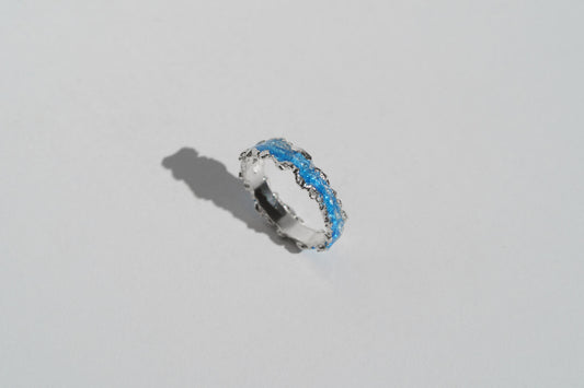 Ring "Wave" blue (4 mm)