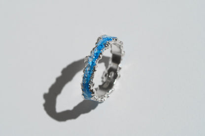Ring "Wave" blue (4 mm)