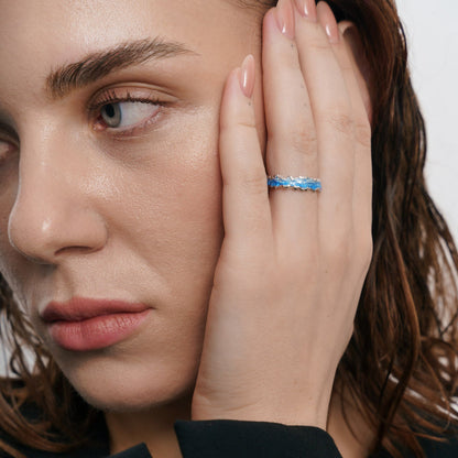 Ring "Wave" blue (4 mm)