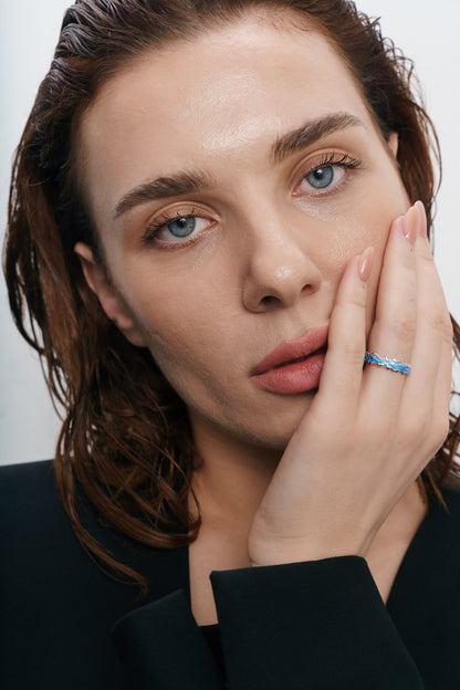 Ring "Wave" blue (4 mm)