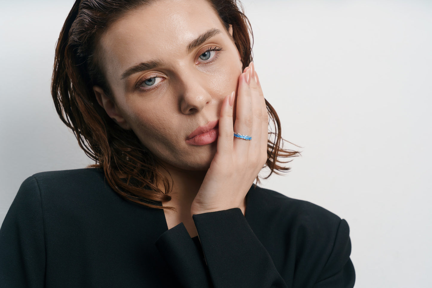 Ring "Wave" blue (4 mm)