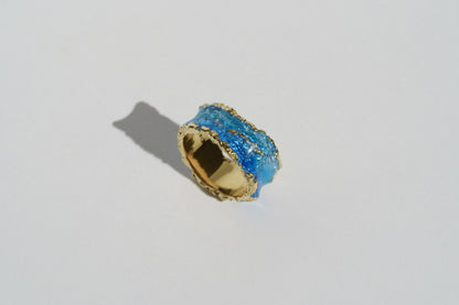 Ring "Wave" blue (10 mm)