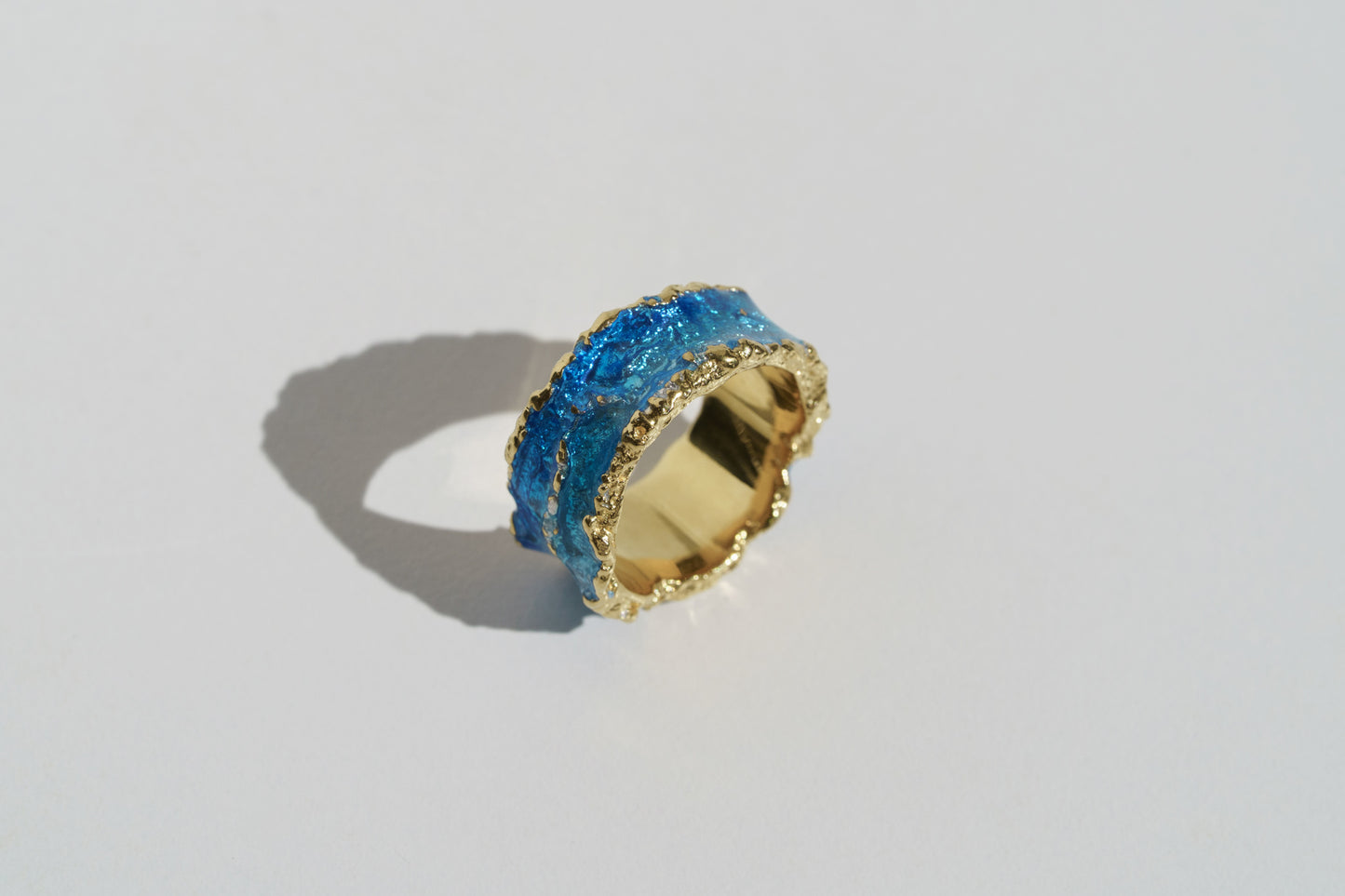 Ring "Wave" blue (10 mm)
