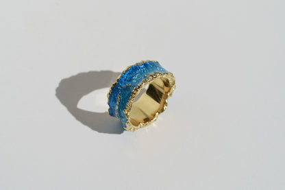 Ring "Wave" blue (10 mm)