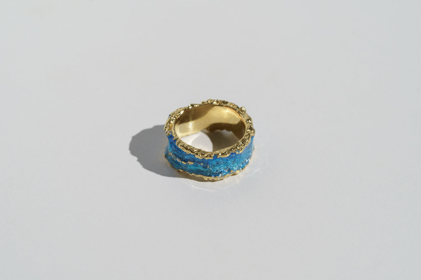Ring "Wave" blue (10 mm)