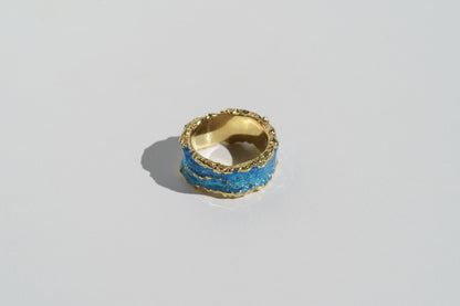 Ring "Wave" blue (10 mm)