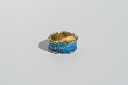 Ring "Wave" blue (10 mm)