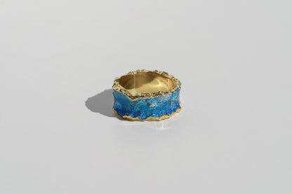 Ring "Wave" blue (10 mm)