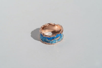Ring "Wave" blue (10 mm)